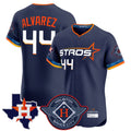 Minshop H.Astros #44 Yordan Alvarez Player Navy City Connect Texas Patch Vapor Premier Limited Elite Home Stitched Jerseys