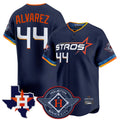Minshop H.Astros #44 Yordan Alvarez Player Navy City Connect Texas Patch Vapor Premier Limited Home Stitched Jerseys