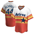 Minshop H.Astros #44 Yordan Alvarez Player Rainbow Cooperstown Collection T-shirt Stitched Jerseys