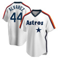 Minshop H.Astros #44 Yordan Alvarez Player White Cooperstown Collection T-shirt Stitched Jerseys