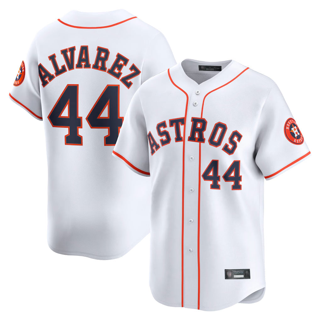 Minshop H.Astros #44 Yordan Alvarez Player White Home Limited Stitched Jerseys