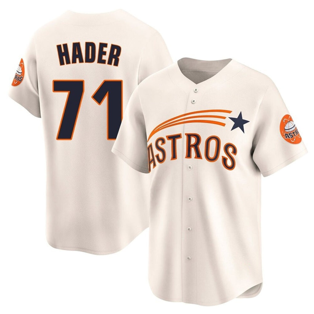Minshop H.Astros #71 Josh Hader Player Cream Throwback Cooperstown Collection Limited Stitched Jerseys