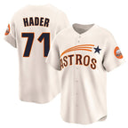 Minshop H.Astros #71 Josh Hader Player Cream Throwback Cooperstown Collection Limited Stitched Jerseys