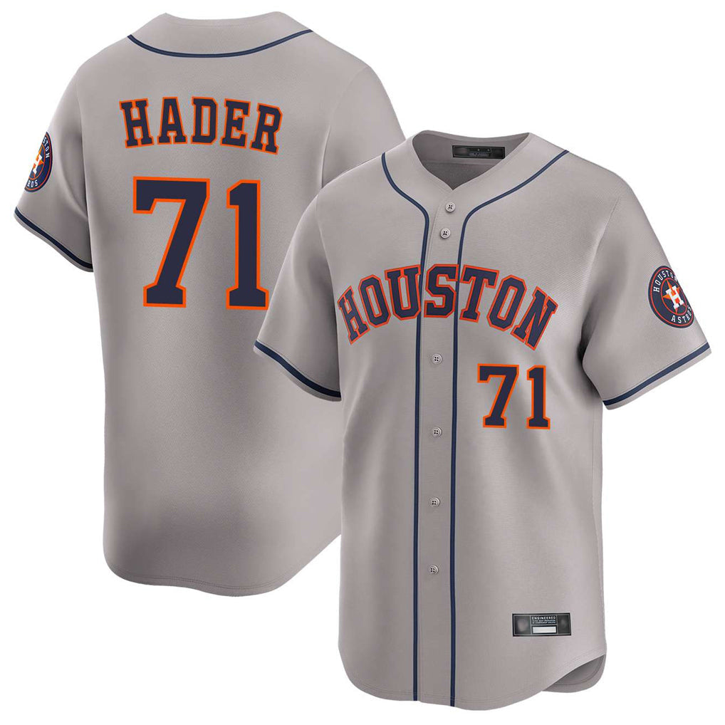 Minshop H.Astros #71 Josh Hader Player Gray Home Limited Stitched Jerseys