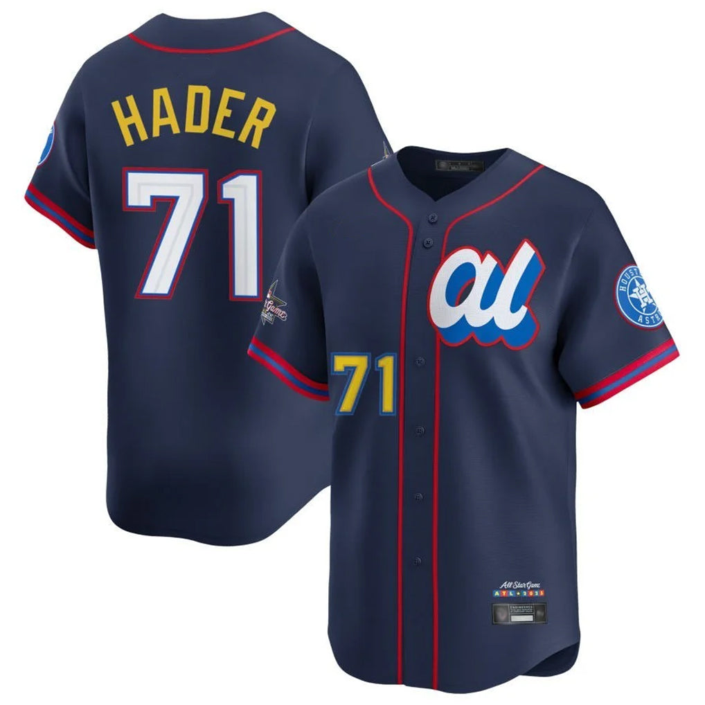 Minshop H.Astros #71 Josh Hader Player Navy American League All-Star Game Limited Stitched Jerseys