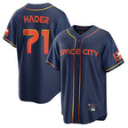 Minshop H.Astros #71 Josh Hader Player Navy City Connect Home Game Stitched Jerseys