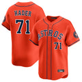 Minshop H.Astros #71 Josh Hader Player Orange Home Limited Stitched Jerseys