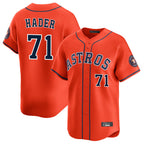 Minshop H.Astros #71 Josh Hader Player Orange Home Limited Stitched Jerseys