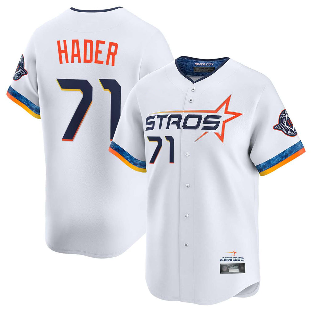 Minshop H.Astros #71 Josh Hader Player White City Connect Limited Home Stitched Jerseys