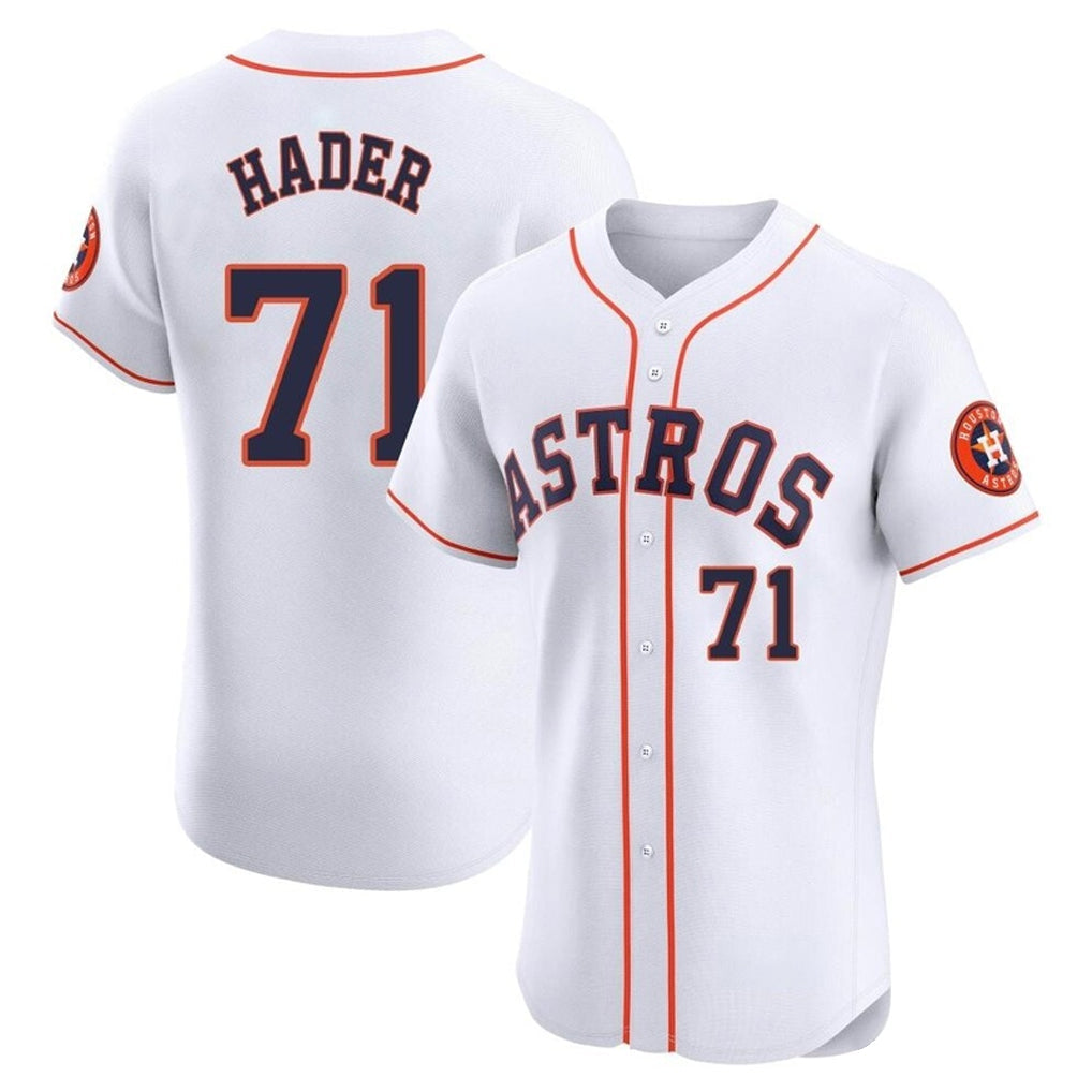 Minshop H.Astros #71 Josh Hader Player White Limited Elite Home Stitched Jerseys