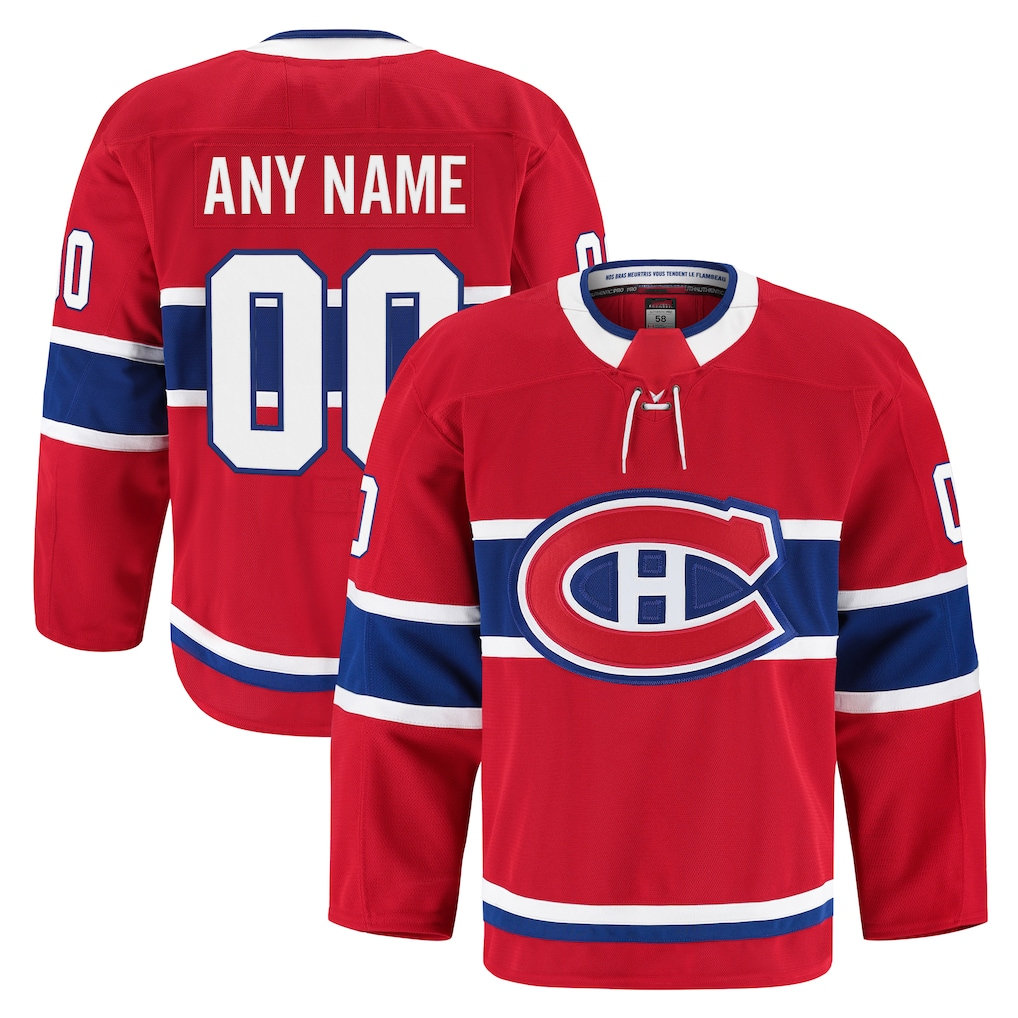 Minshop Custom M.Canadiens Red Home Authentic Pro Jerseys