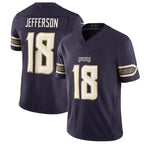 Minshop M.Vikings #18 Justin Jefferson Deep Purple 2026 F.U.S.E. Rivalries Collection Limited Football Stitched Jersey