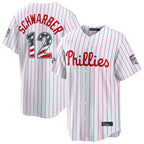 Men's P.Phillies #12 Kyle Schwarber Player White 2026 All-Star Edition Stars & Stripes Home Game Stitched Jerseys Size Women Youth