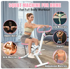 260lbs Squat Machine Full-Body Exercise for Home - Assist Trainer for Glutes Workout Foldable with Resistance Bands, for Botty Glutes Butt Thighs, Ab Back/Leg Press Hip Thrust for Home Gym Fitness