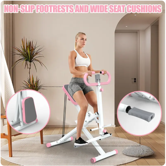 260lbs Squat Machine Full-Body Exercise for Home - Assist Trainer for Glutes Workout Foldable with Resistance Bands, for Botty Glutes Butt Thighs, Ab Back/Leg Press Hip Thrust for Home Gym Fitness