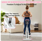 260lbs Squat Machine Full-Body Exercise for Home - Assist Trainer for Glutes Workout Foldable with Resistance Bands, for Botty Glutes Butt Thighs, Ab Back/Leg Press Hip Thrust for Home Gym Fitness