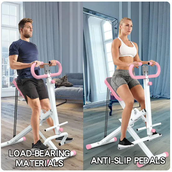 260lbs Squat Machine Full-Body Exercise for Home - Assist Trainer for Glutes Workout Foldable with Resistance Bands, for Botty Glutes Butt Thighs, Ab Back/Leg Press Hip Thrust for Home Gym Fitness